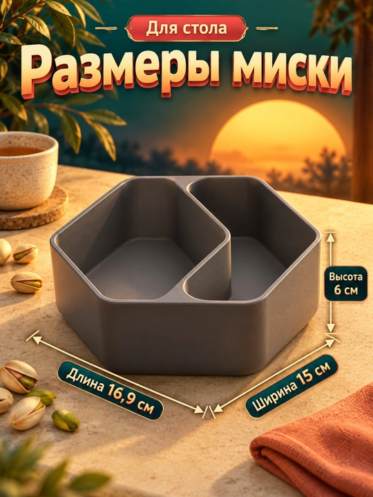 Миска-органайзер с отделениями для стола