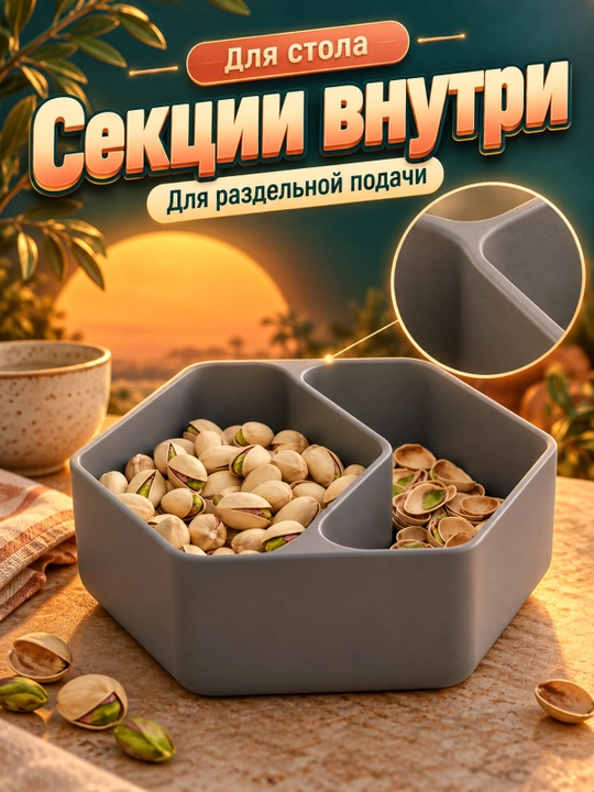 Миска-органайзер с отделениями для стола