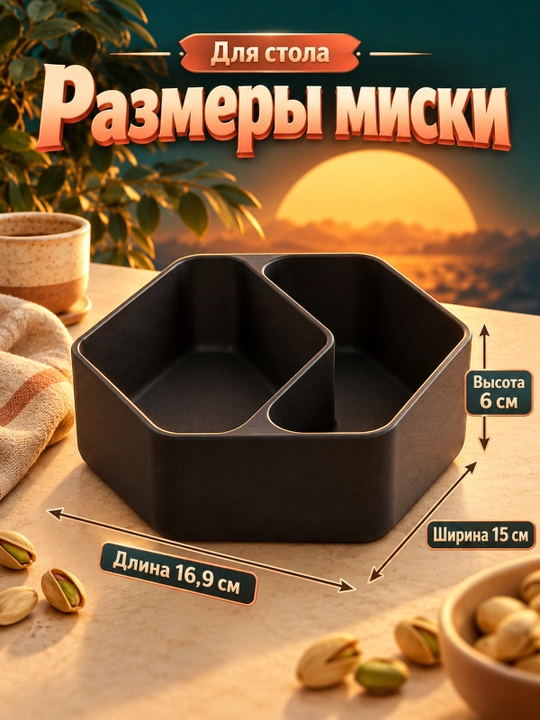 Миска-органайзер с отделениями для стола