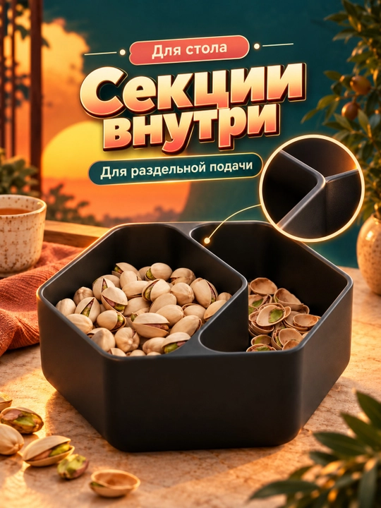 Миска-органайзер с отделениями для стола
