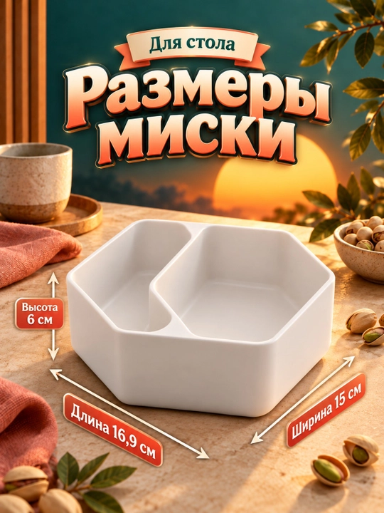 Миска-органайзер с отделениями для стола