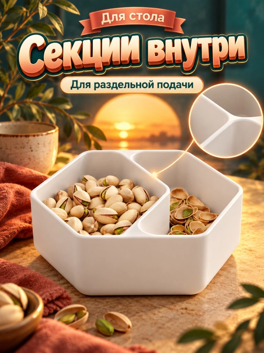 Миска-органайзер с отделениями для стола