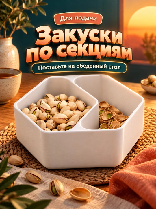 Миска-органайзер с отделениями для стола