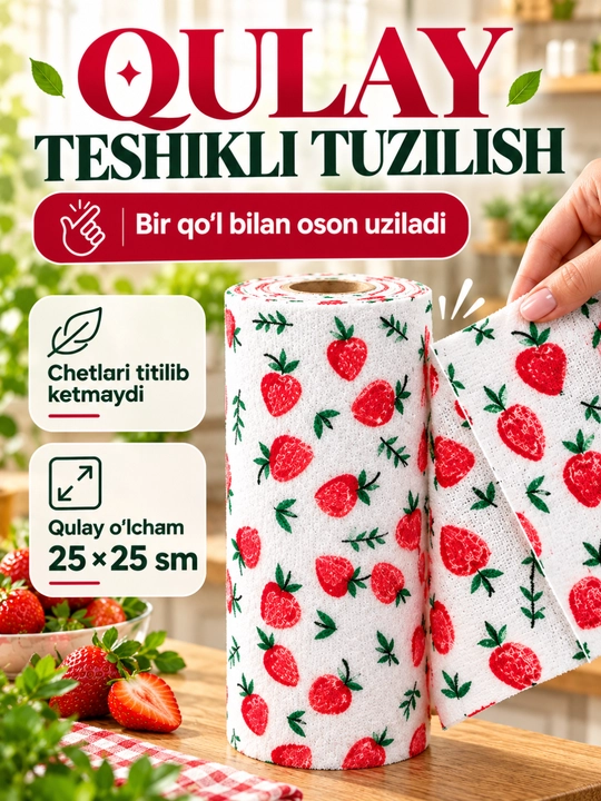 Полотенца в рулонах, кухонные салфетки для уборки