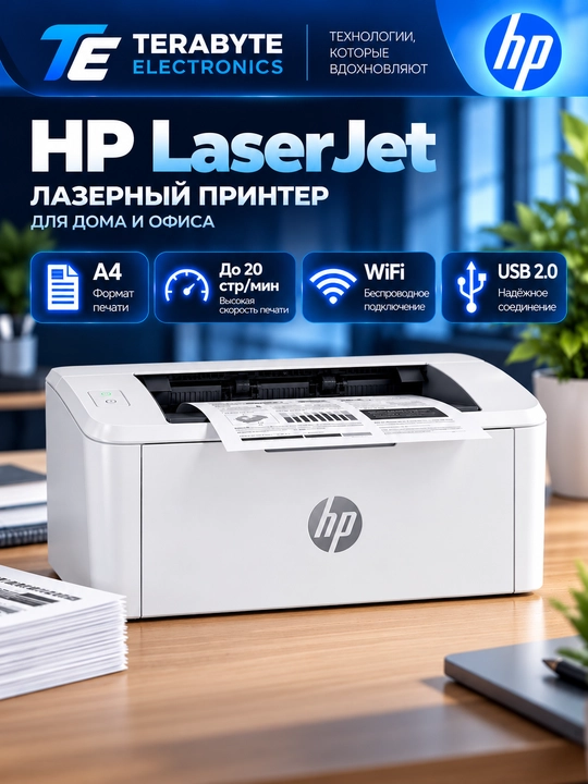 Lazerli printer HP LaserJet M111A/W (A4, 16Mb, USB 2.0, WiFi) - 