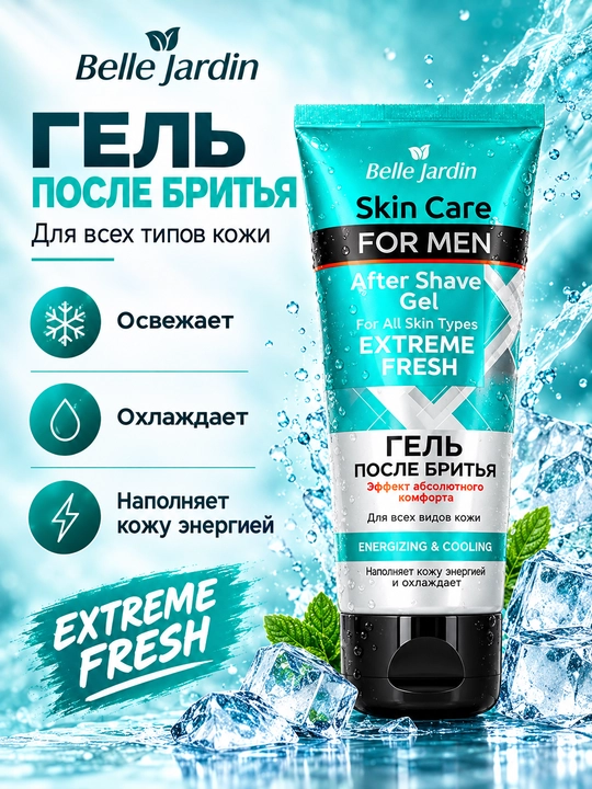 Soqol olishdan keyingi gel Belle Jardin Extreme Fresh, 200 ml