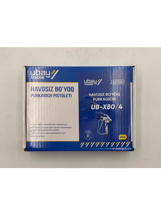 Пистолет для безвоздушной покраски UBAY UB-X80/4, Airless, 3600 PSI, 250 бар