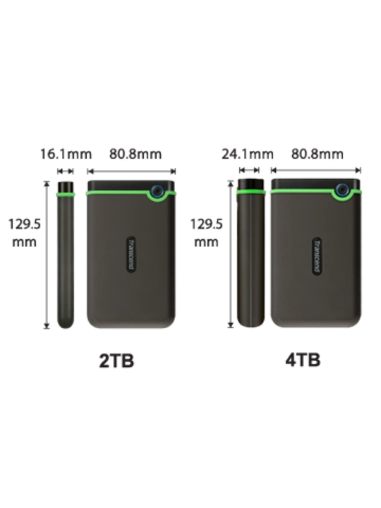 Внешний жесткий диск Transcend StoreJet 25M3, 1ТБ, 2ТБ, 4ТБ USB 3.0