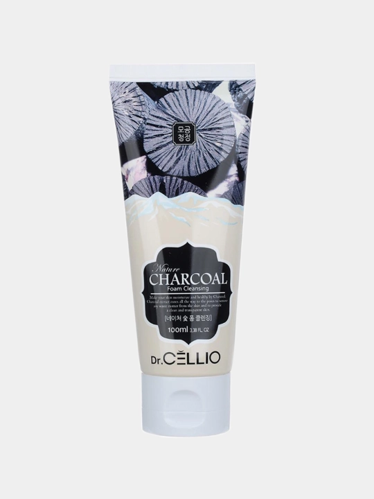 Dr. Cellio G70 Nature Charcoal, faollashtirilgan ko‘mirli yuz yuvish ko‘pigi, 100 ml - 