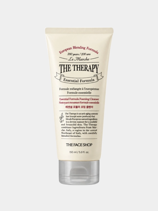 THE FACE SHOP The Therapy Essential Formula yuz yuvish ko‘pigi, 150 ml - 