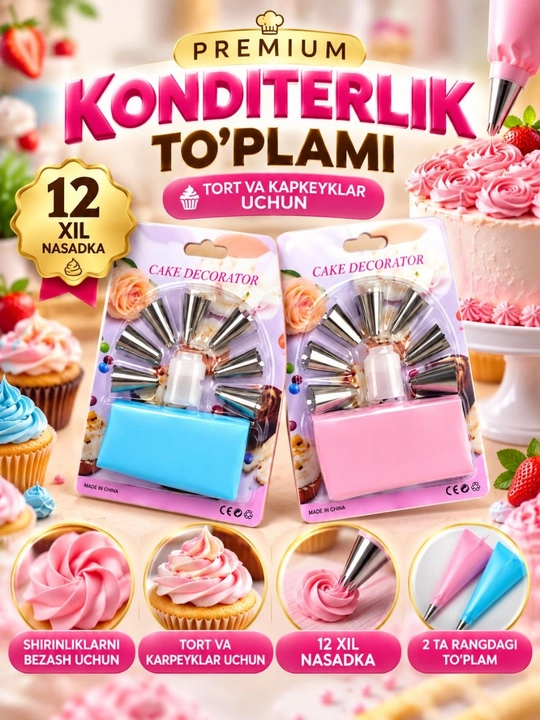 Tort uchun nasadka va qandolat qopi - 