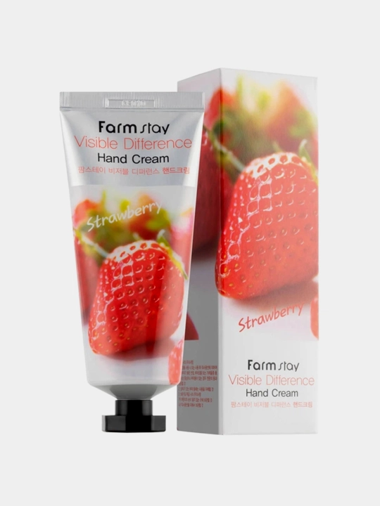 Farm Stay Visible Difference qulupnay ekstraktli qo‘l kremi, 100 ml - 