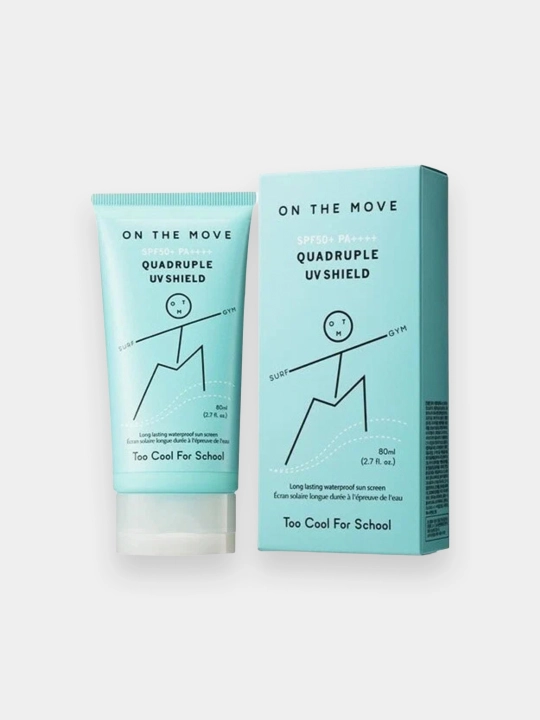 Quyoshdan korlovchi krem Too Cool For School On The Move Quadruple UV Shield, 80 ml - 