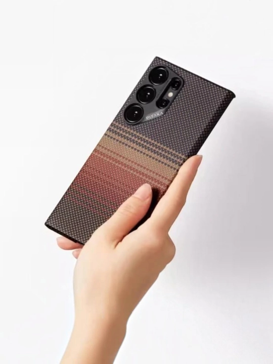 Samsung Galaxy  uchun PITAKA uslubidagi chexol, karbon teksturali, yupqa, himoya g‘ilofi - 