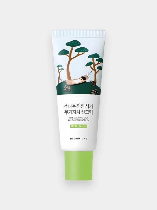 Quyoshdan korlovchi krem Round Lab Pine Calming Cica Mild-Up Sunscreen SPF50+ PA++++, 50ml - 