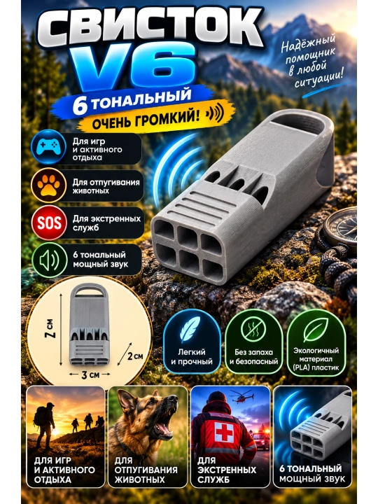 Свисток громкий для игр, отпугивания собак, туризма и экстренных ситуаций