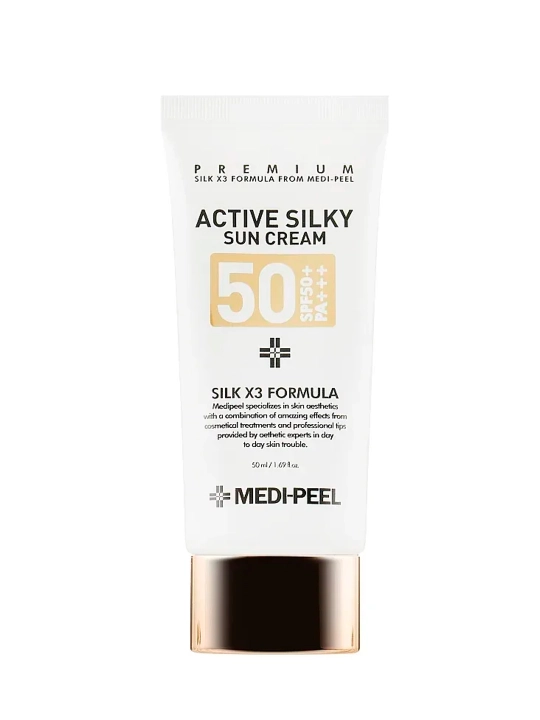 Medi-Peel Active Silky Sun Cream SPF 50+ солнцезащитный крем - 