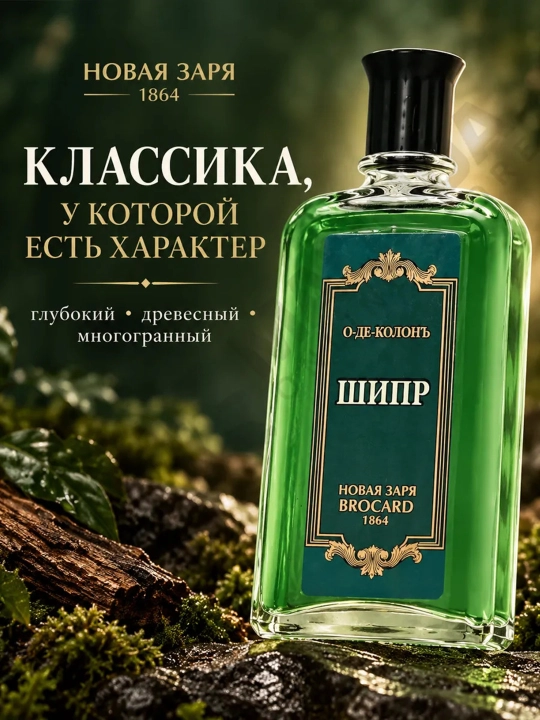 Одеколон «Шипр» Новая Заря, классический шипровый аромат, парфюм мужской, 85 мл