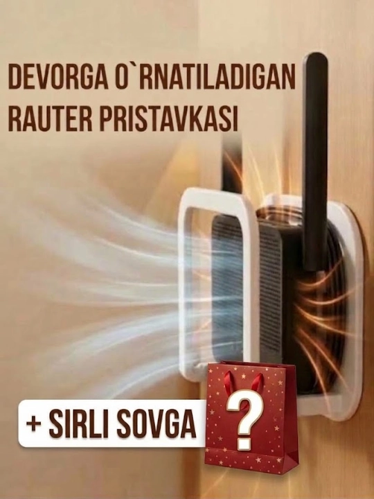 Devorga O‘rnatiladigan Wi-Fi Router Pristavkasi, Router Tutqichi - 
