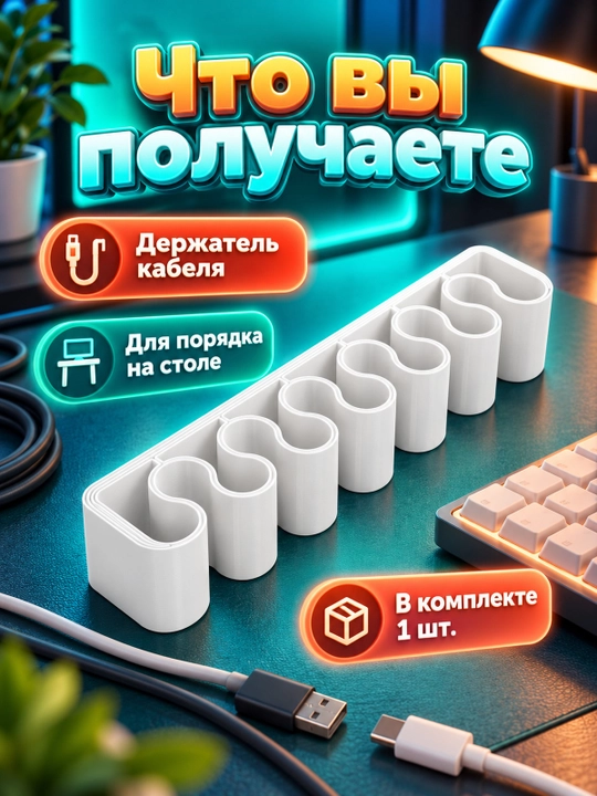 Держатель кабеля для аккуратной организации проводов