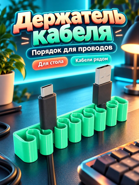 Держатель кабеля для аккуратной организации проводов - 