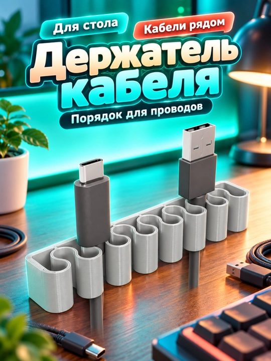 Держатель кабеля для аккуратной организации проводов