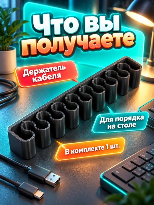 Держатель кабеля для аккуратной организации проводов