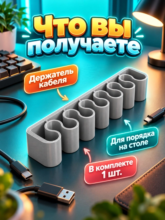Держатель кабеля для аккуратной организации проводов