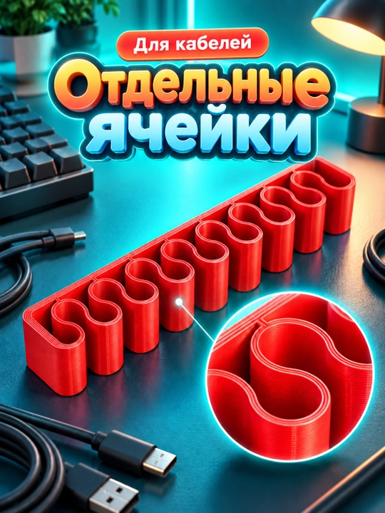 Держатель кабеля для аккуратной организации проводов