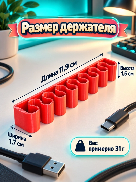 Держатель кабеля для аккуратной организации проводов