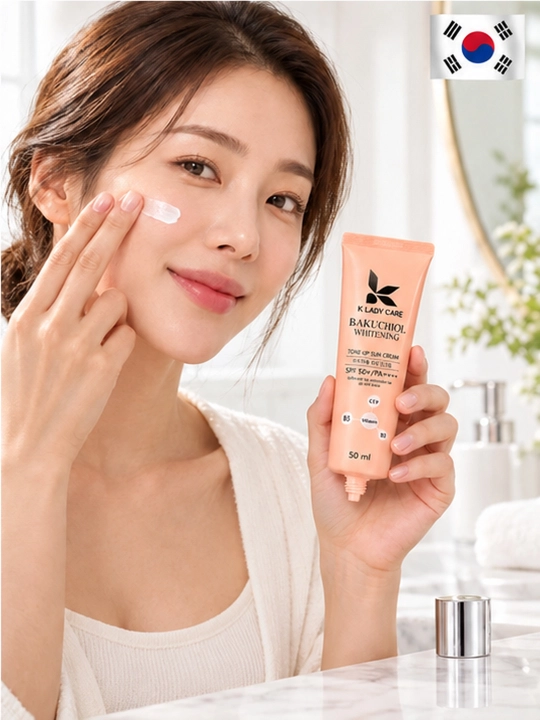 Yuz uchun SPF 50+ quyoshdan himoya qiluvchi krem, Bakuchiol, rangni tekislovchi, 50 ml