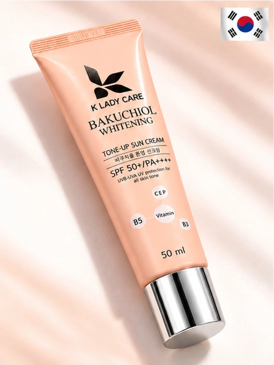 Yuz uchun SPF 50+ quyoshdan himoya qiluvchi krem, Bakuchiol, rangni tekislovchi, 50 ml