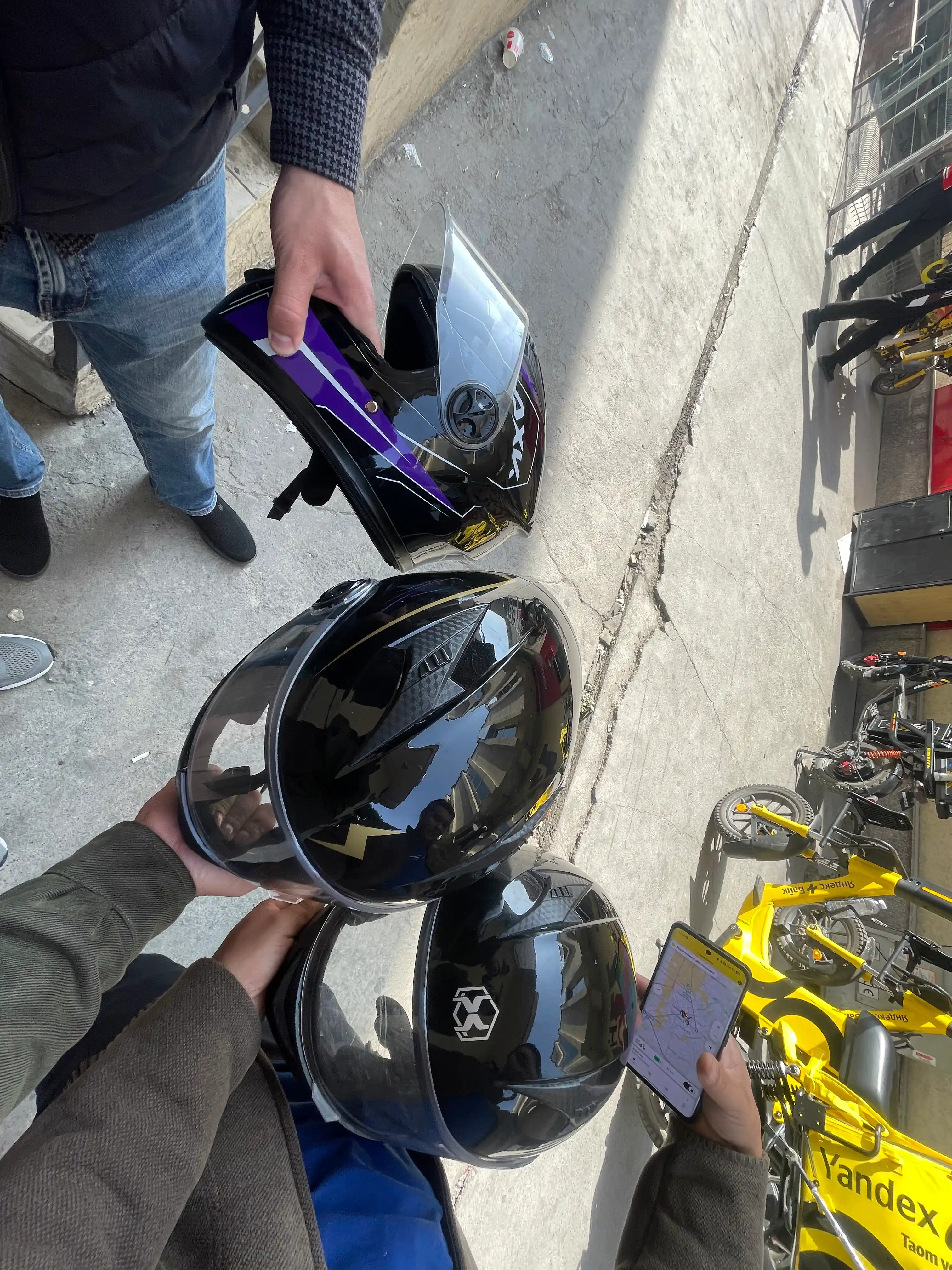 AXK moto shlem, skuter kaska va mototsikl uchun himoya moto kaska Model: 557-903