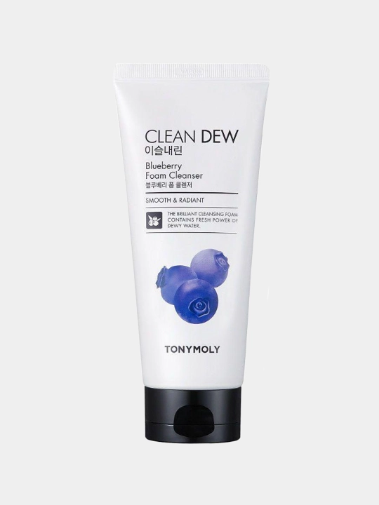 TONYMOLY Clean Dew Blueberry, yuz yuvish ko‘pigi, 180 ml - 