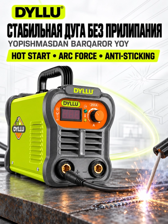 DYLLU DTWD32001 inverter payvandlash apparati, 200 A, MMA, IGBT, displeyli 