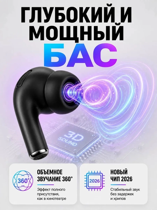 Беспроводные наушники, Pods Pro 2,чистый звук с активным шумоподавлением