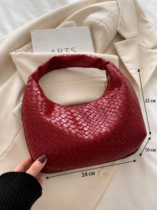 Ilon teksturali ayollar charm yelka sumkasi, Bottega Veneta