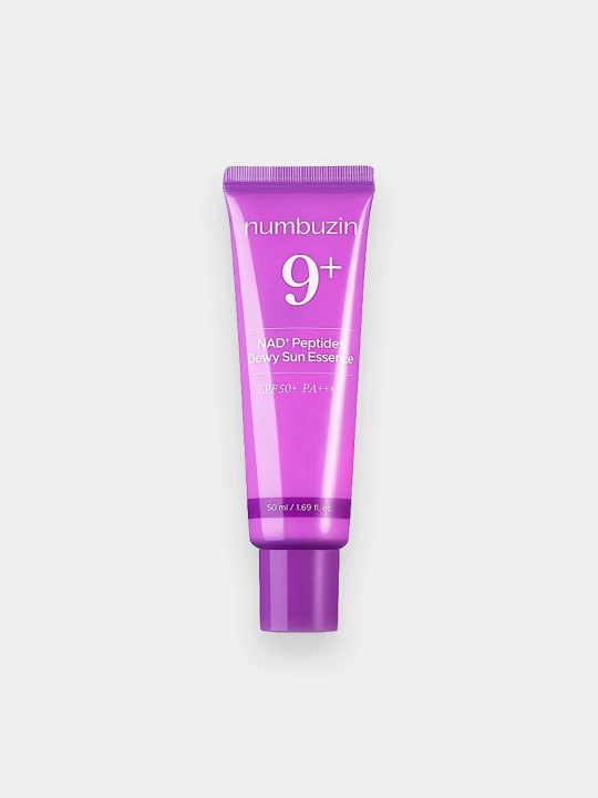 Quyoshdan korlovchi essensiya Numbuzin No.9 NAD+ Peptides Dewy Sun Essence SPF50+, 50 ml - 