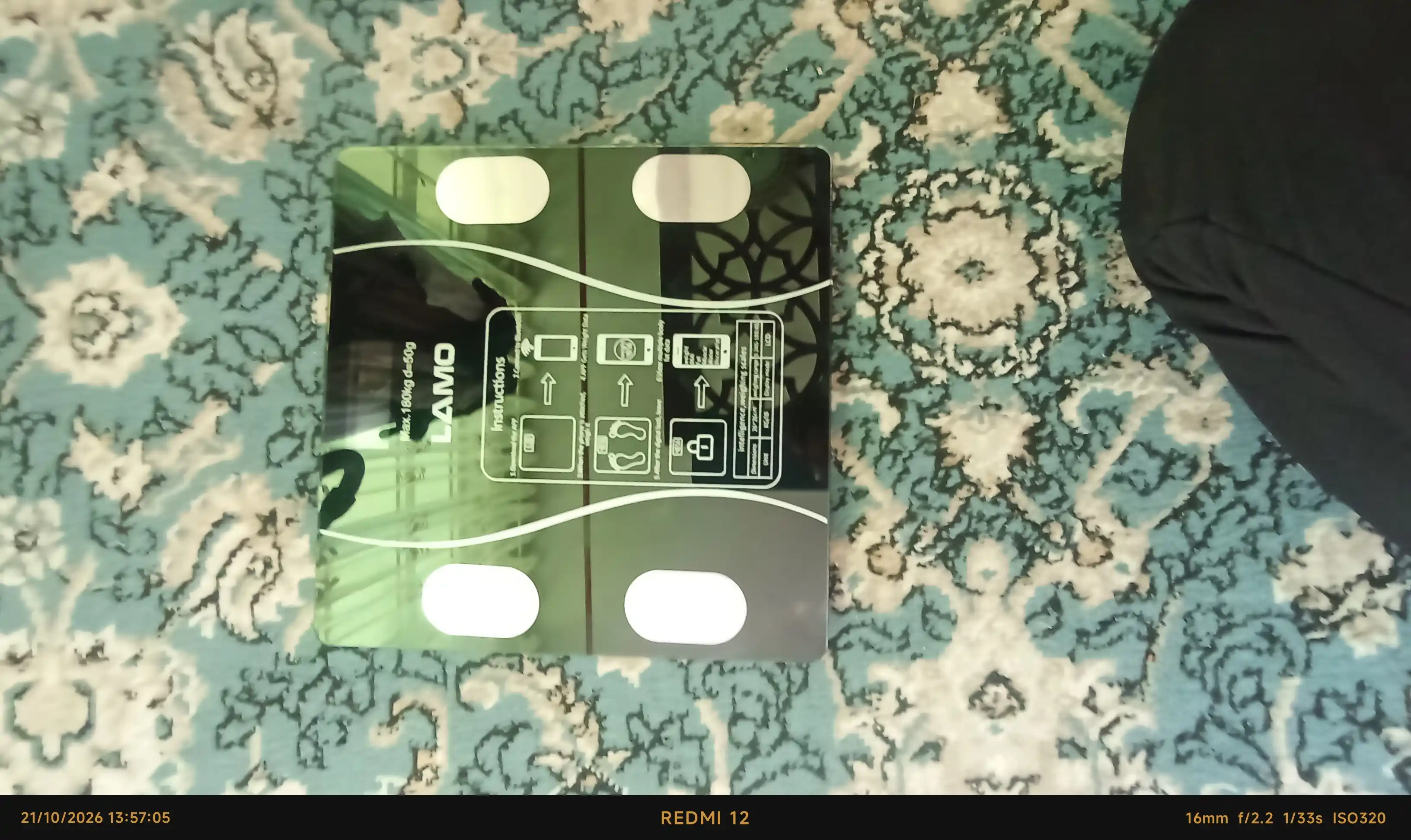 Aqlli elektron pol tarozi 180 kg gacha, odam tarozi vazn o'lchash uchun