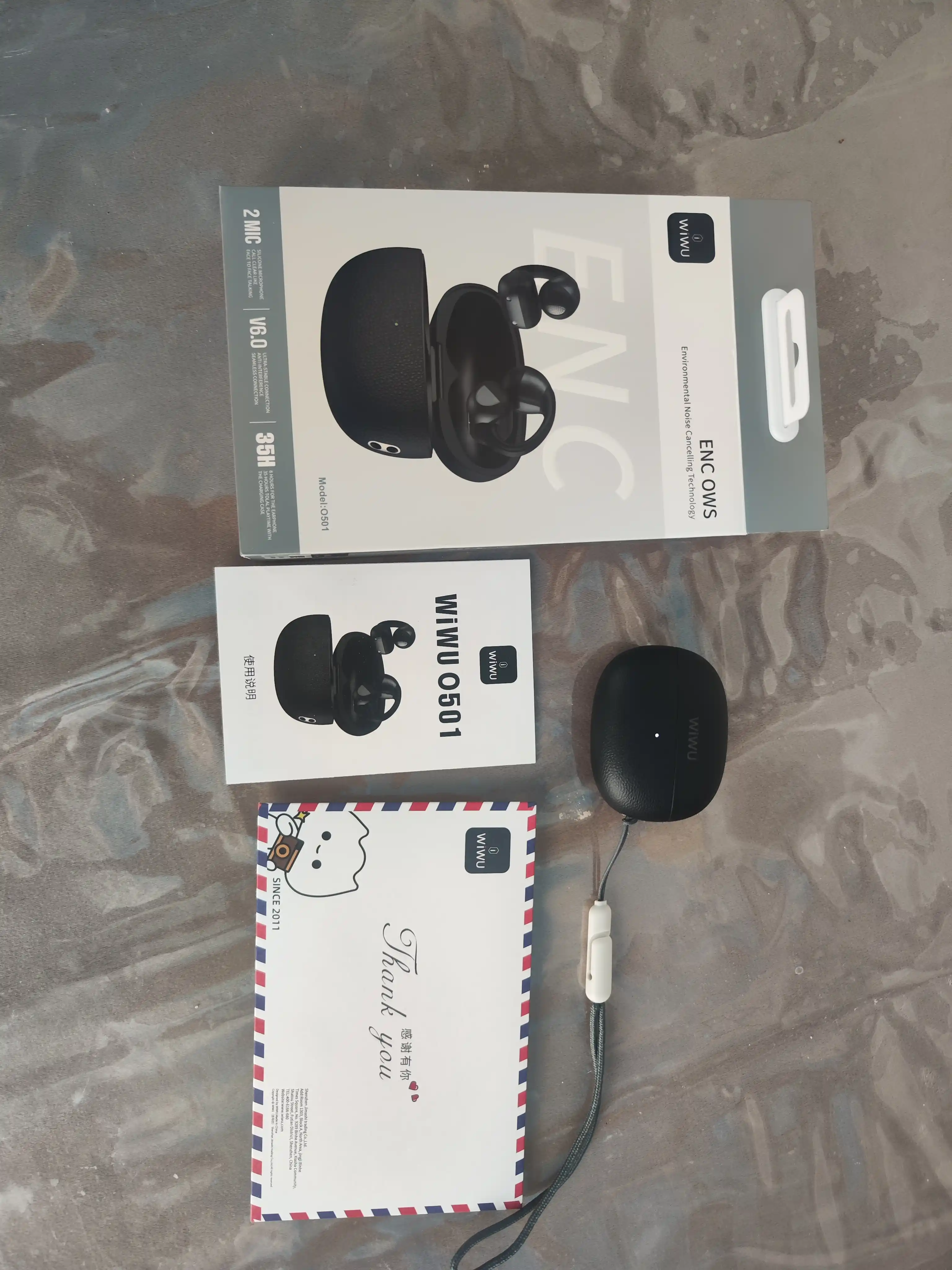 WiWU Openbuds O501, Simsiz Quloqchin, IPX4, 8 soatgach ishlash, simsiz naushnik