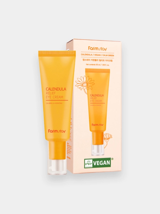 Ko'z atrofi uchun krem Farmstay Calendula Relief Eye Cream, 50 ml - 