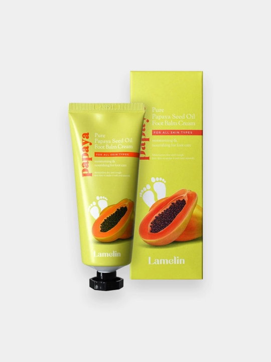 Oyoq uchun krem-balzam Lamelin Pure Papaya Seed Oil Foot Balm Cream, 100 ml - 