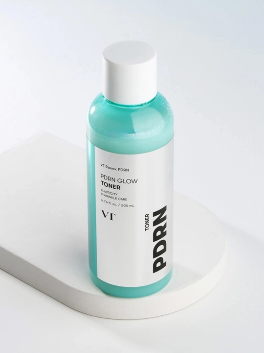 VT Cosmetics PDRN Glow Toner yuz uchun qarishga qarshi toner, 200 ml