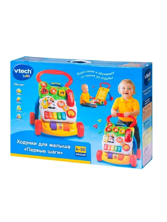 VTech «Первые шаги», музыкальные ходунки-каталка с развивающей игровой панелью