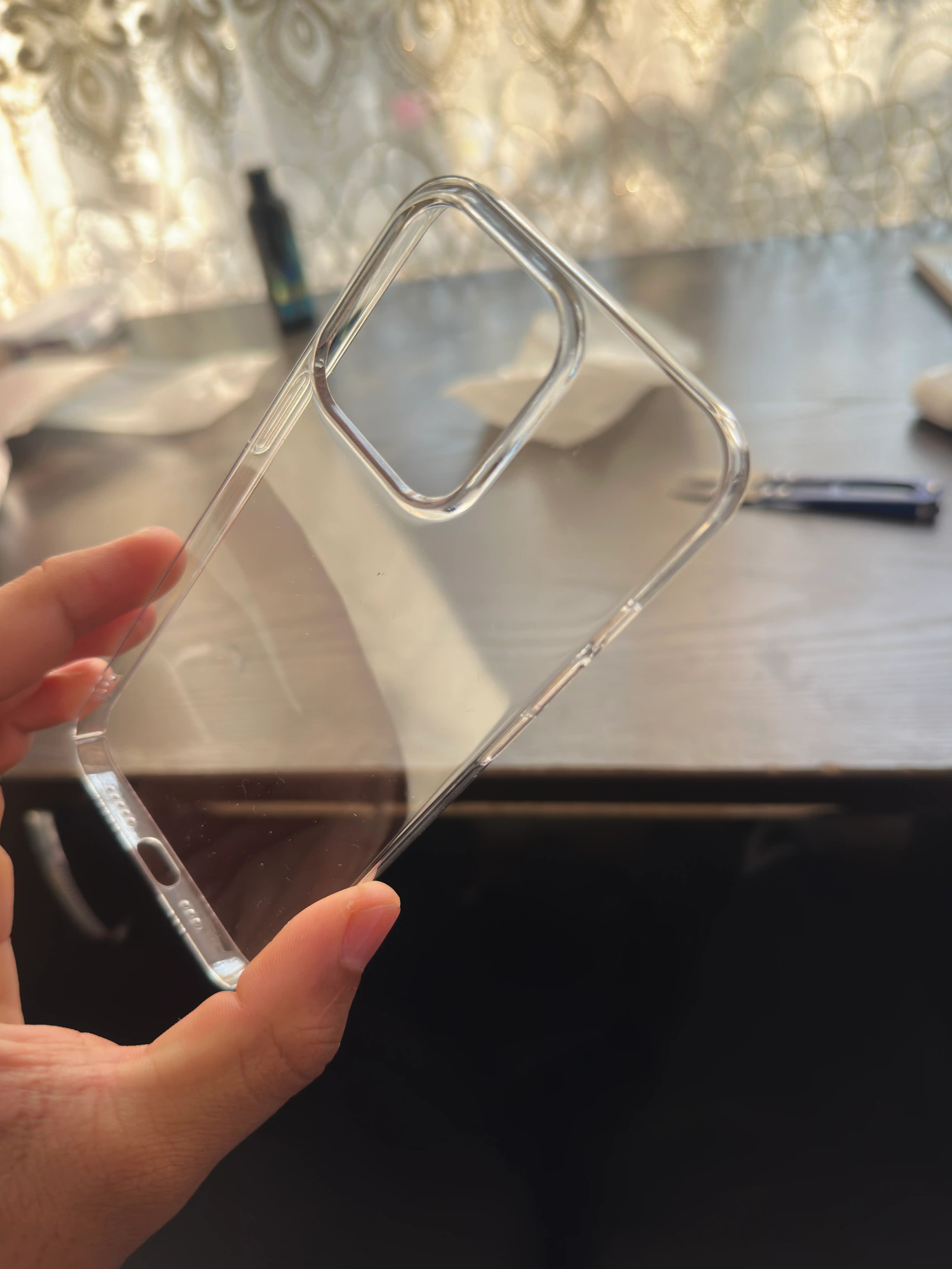 IPhone uchun shaffof chexol, tiniq silikon g‘ilof, telefon himoyasi