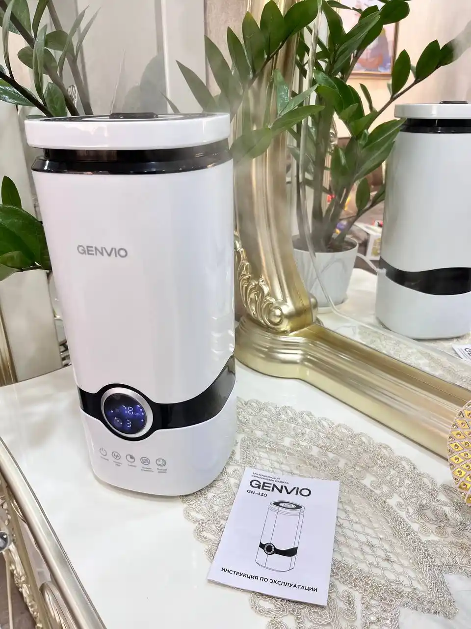 Увлажнитель воздуха GENVIO, ультразвуковой, 4 л, с фильтром и ароматизацией, 300 мл/ч