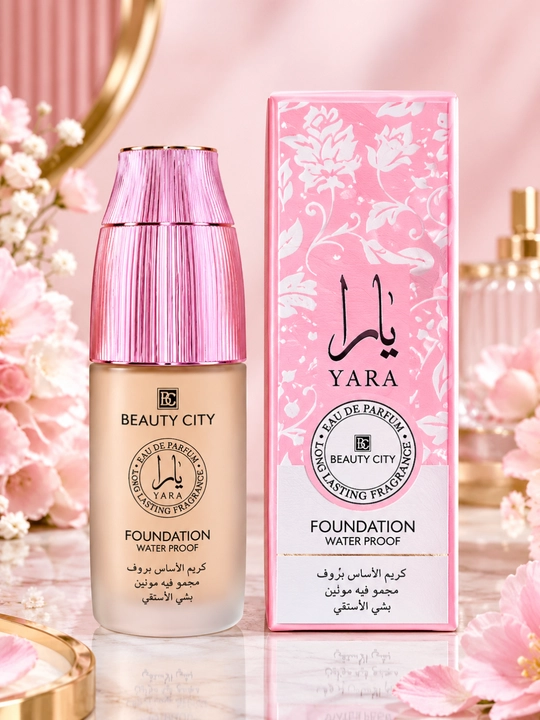Тональный крем YARA Beauty City, водостойкий, разглаживающий, с легкой текстурой