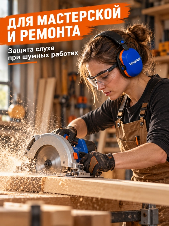 Наушники противошумные WADFOW (Вадфов, Вадвов) WEM3226, SNR 32 дБ, NRR 27 дБ
