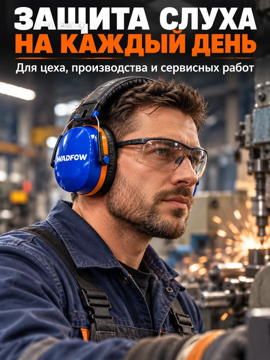 Наушники противошумные WADFOW (Вадфов, Вадвов) WEM3226, SNR 32 дБ, NRR 27 дБ