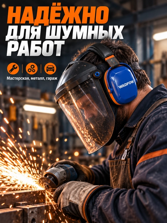 Наушники противошумные WADFOW (Вадфов, Вадвов) WEM3226, SNR 32 дБ, NRR 27 дБ
